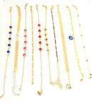 Kit 10 Braceletes Folhados a Prata