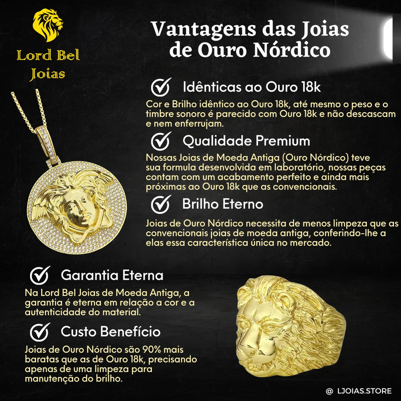 Colar Folhado a Ouro